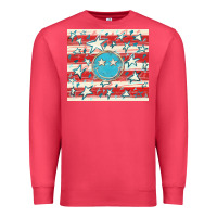 Cardinal America flag smiley  tumbler Premium Sweatshirt - HowdyJamesFarm