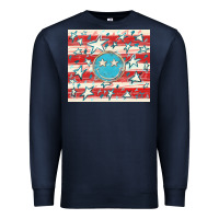 Navy America flag smiley  tumbler Premium Sweatshirt - HowdyJamesFarm