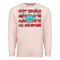 Pale Pink America flag smiley  tumbler Premium Sweatshirt - HowdyJamesFarm