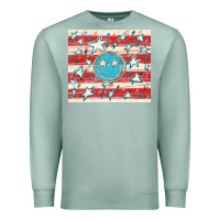 Seafoam America flag smiley  tumbler Premium Sweatshirt - HowdyJamesFarm