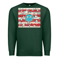 America Flag Smiley  Tumbler Premium Sweatshirt | Teevron