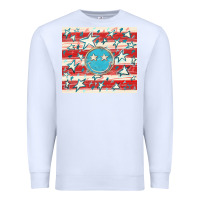 White America flag smiley  tumbler Premium Sweatshirt - HowdyJamesFarm