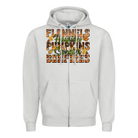 Dove Grey Flannels Hayrides Pumpkins Zipper Hoodie - texasbilliewilder