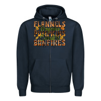 Navy Flannels Hayrides Pumpkins Zipper Hoodie - texasbilliewilder