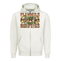 Oatmeal Heather Flannels Hayrides Pumpkins Zipper Hoodie - texasbilliewilder