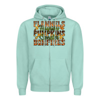 Seafoam Flannels Hayrides Pumpkins Zipper Hoodie - texasbilliewilder