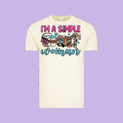 I'm A Simple Woman Vintage Tee Designed By Jahusdesignshop