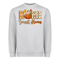 Heather Grey home sweet home Heavyweight Sweatshirt - BundleAndBundleShop
