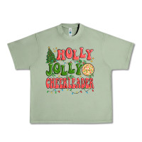 Oil Green holly jolly cheerleader Urban Heavy Tee - MaliasSmallBusiness