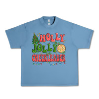 Pebble Blue holly jolly cheerleader Urban Heavy Tee - MaliasSmallBusiness