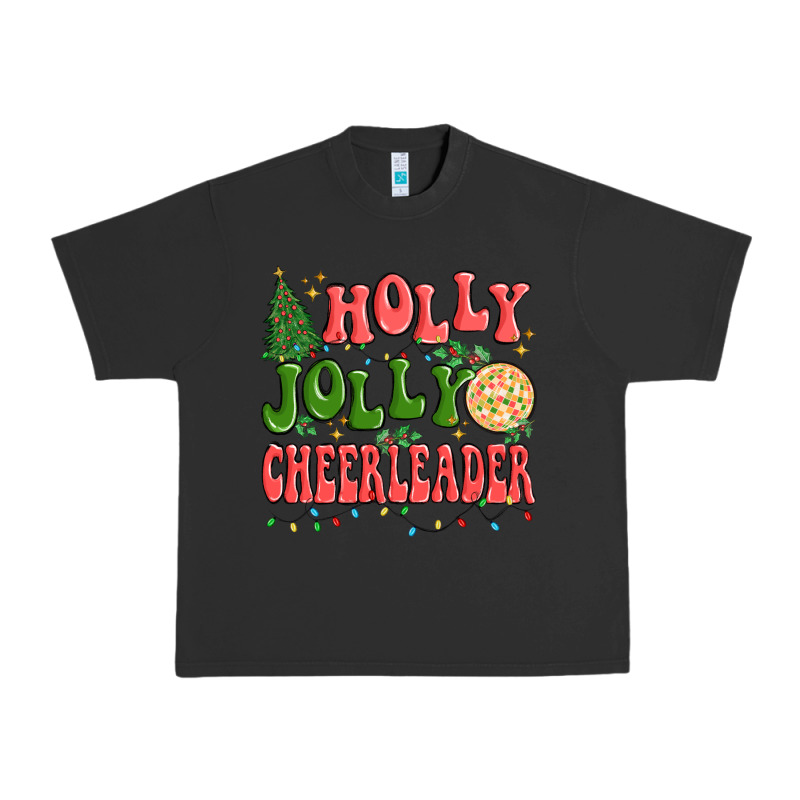 Holly Jolly Cheerleader Urban Heavy Tee by MaliasSmallBusiness | Teevron