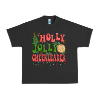 Pigment Black holly jolly cheerleader Urban Heavy Tee - MaliasSmallBusiness
