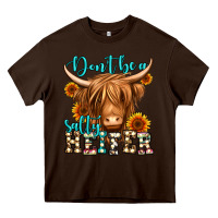 Chocolate Brown don't be a salty heifer long haired cow Heavy Core Tee - Jasminsmagicworld