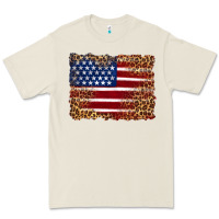 Bone american flag and leopard Premium Tee - Artiststas