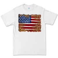 White american flag and leopard Premium Tee - Artiststas