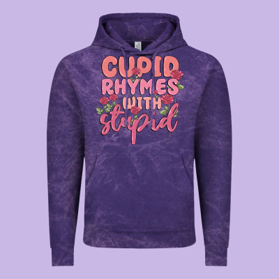 Cupid Rhymes With Stupid Vintage Hoodie Designed By Maliassmallbusiness