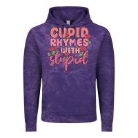 Cloud Purple cupid rhymes with stupid Vintage Hoodie - MaliasSmallBusiness