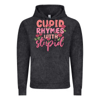 Vintage Black cupid rhymes with stupid Vintage Hoodie - MaliasSmallBusiness