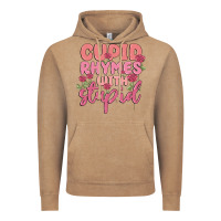 Vintage Coffee cupid rhymes with stupid Vintage Hoodie - MaliasSmallBusiness