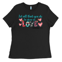Black let all that you do be done in love Ladies Tee - JahusDesignShop