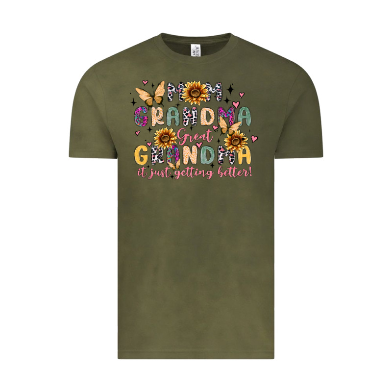 Mom Grandma Great Grandma It Just Keeps Getting Be Vintage Tee by MaliasSmallBusiness | Teevron