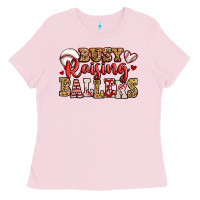 Bubblegum Pink busy raising ballers baseball Ladies Tee - Jasminsmagicworld