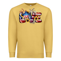 Antique Gold Love 4th of july Premium Sweatshirt - CowGirlArtShop