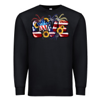Black Love 4th of july Premium Sweatshirt - CowGirlArtShop