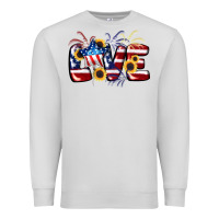 Dove Grey Love 4th of july Premium Sweatshirt - CowGirlArtShop