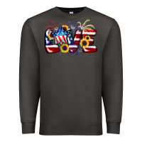 Smoke Love 4th of july Premium Sweatshirt - CowGirlArtShop