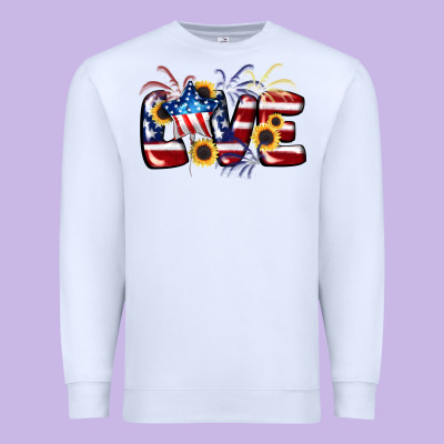 Love 4th Of July Premium Sweatshirt Designed By Cowgirlartshop