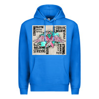 True Royal cancer ribbon with angel wings Premium Hoodie - CowGirlArtShop