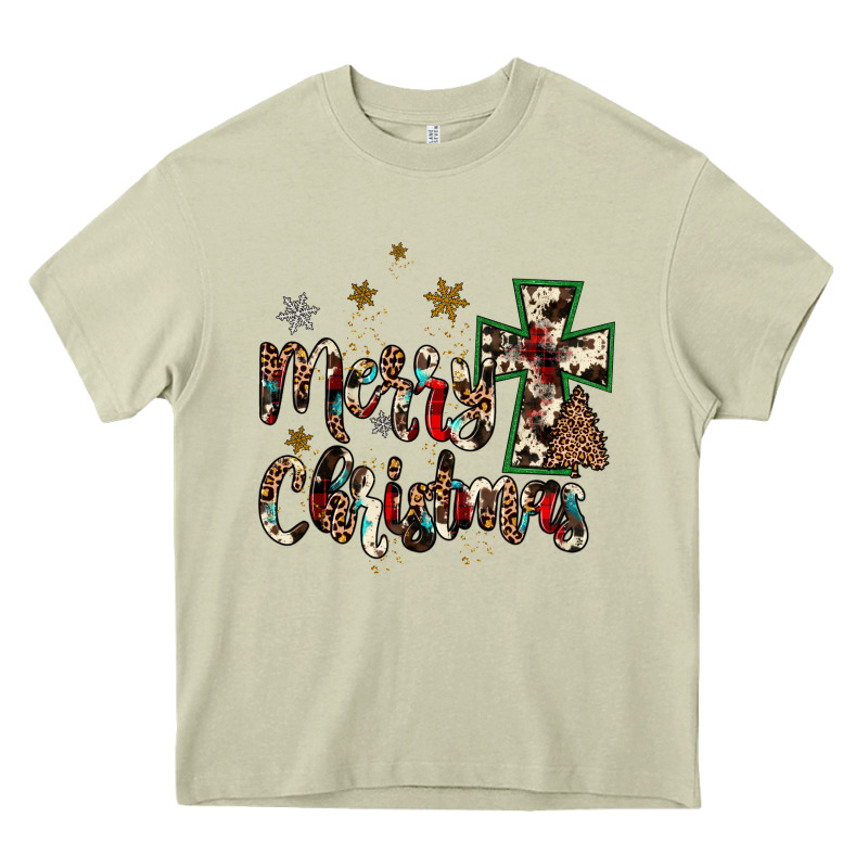 Merry Christmas Wood Slice Ornament Heavy Core Tee by JahusDesignShop | Teevron