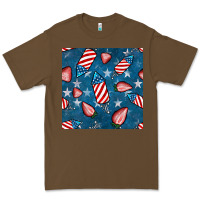 Cacao 4th uf july strawberries seamless pattern Premium Tee - BundleAndBundleShop