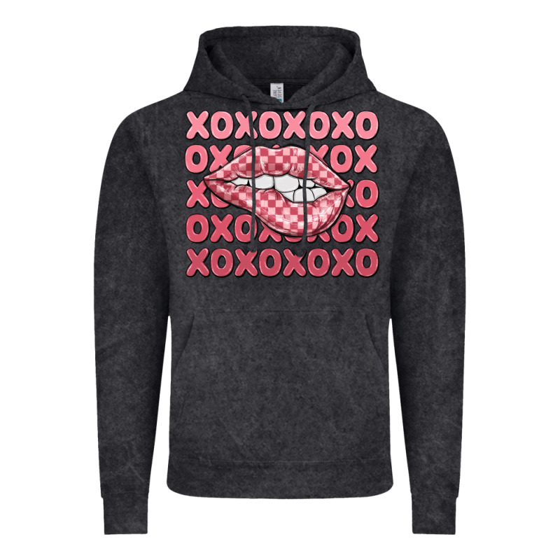 Xoxo Checker Lips Vintage Hoodie by MaliasSmallBusiness | Teevron