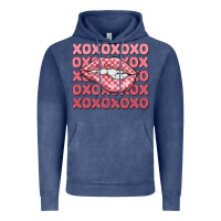 Vintage Denim xoxo checker lips Vintage Hoodie - MaliasSmallBusiness