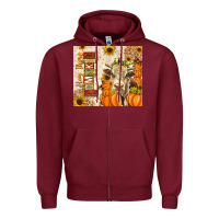 Burgundy Fall Hay There Pumpkin Zipper Hoodie - texasbilliewilder