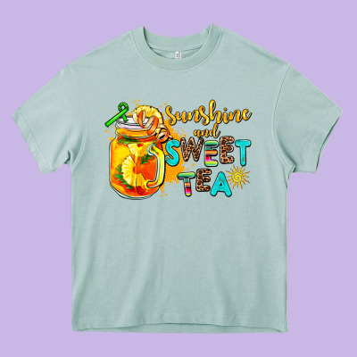 Sunshine And Sweet Tea Heavy Core Tee Designed By Adodesignshop