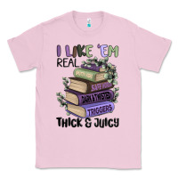 Bubblegum Pink i like them real thick and juicy books Classic Tee - MaliasSmallBusiness