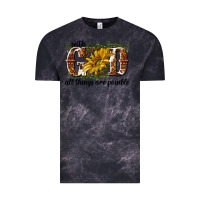 Cloud Black with god all things are possible Vintage Tee - NancyCooperArtShop