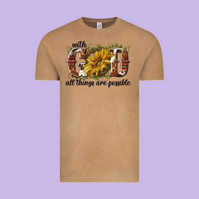 With God All Things Are Possible Vintage Tee Designed By Nancycooperartshop