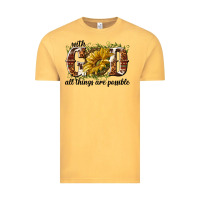 Vintage Mustard with god all things are possible Vintage Tee - NancyCooperArtShop