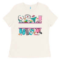 Bone nurse elements with costom name Ladies Tee - AdoDesignShop