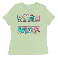 Matcha nurse elements with costom name Ladies Tee - AdoDesignShop