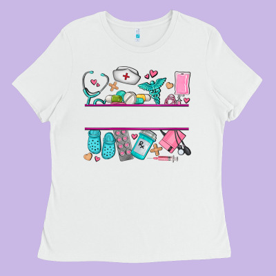 Nurse Elements With Costom Name Ladies Tee Designed By Adodesignshop