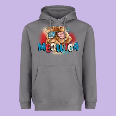 Meowica 4th Of July Heavyweight Hoodie Designed By Cowgirlartshop