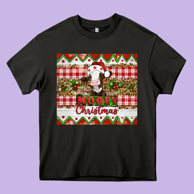 Moooey Christmas Heavy Core Tee Designed By Artiststas