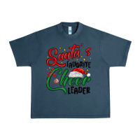 Midnight Navy santa s favorite cheer leader Urban Heavy Tee - MaliasSmallBusiness