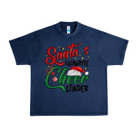 Navy santa s favorite cheer leader Urban Heavy Tee - MaliasSmallBusiness