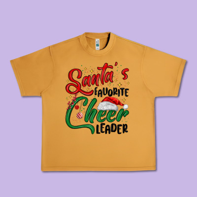 Santa S Favorite Cheer Leader Urban Heavy Tee Designed By Maliassmallbusiness
